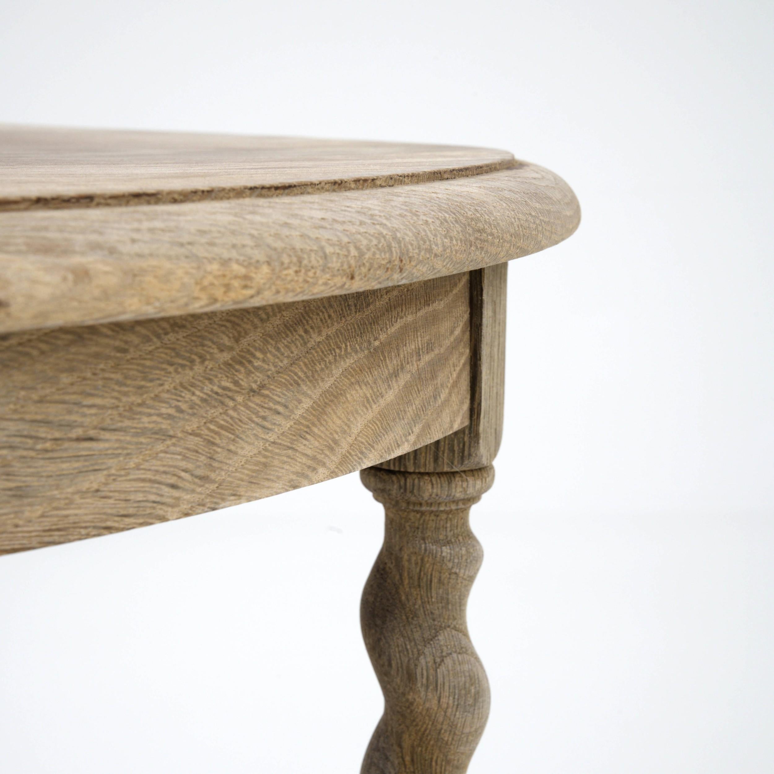 20th Century Bleached Oak Side Table 3