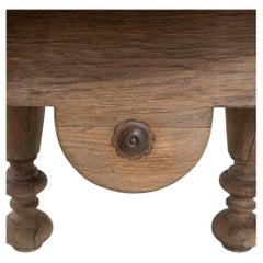 20th Century Bleached Wood Rare Brasero Firepit Table