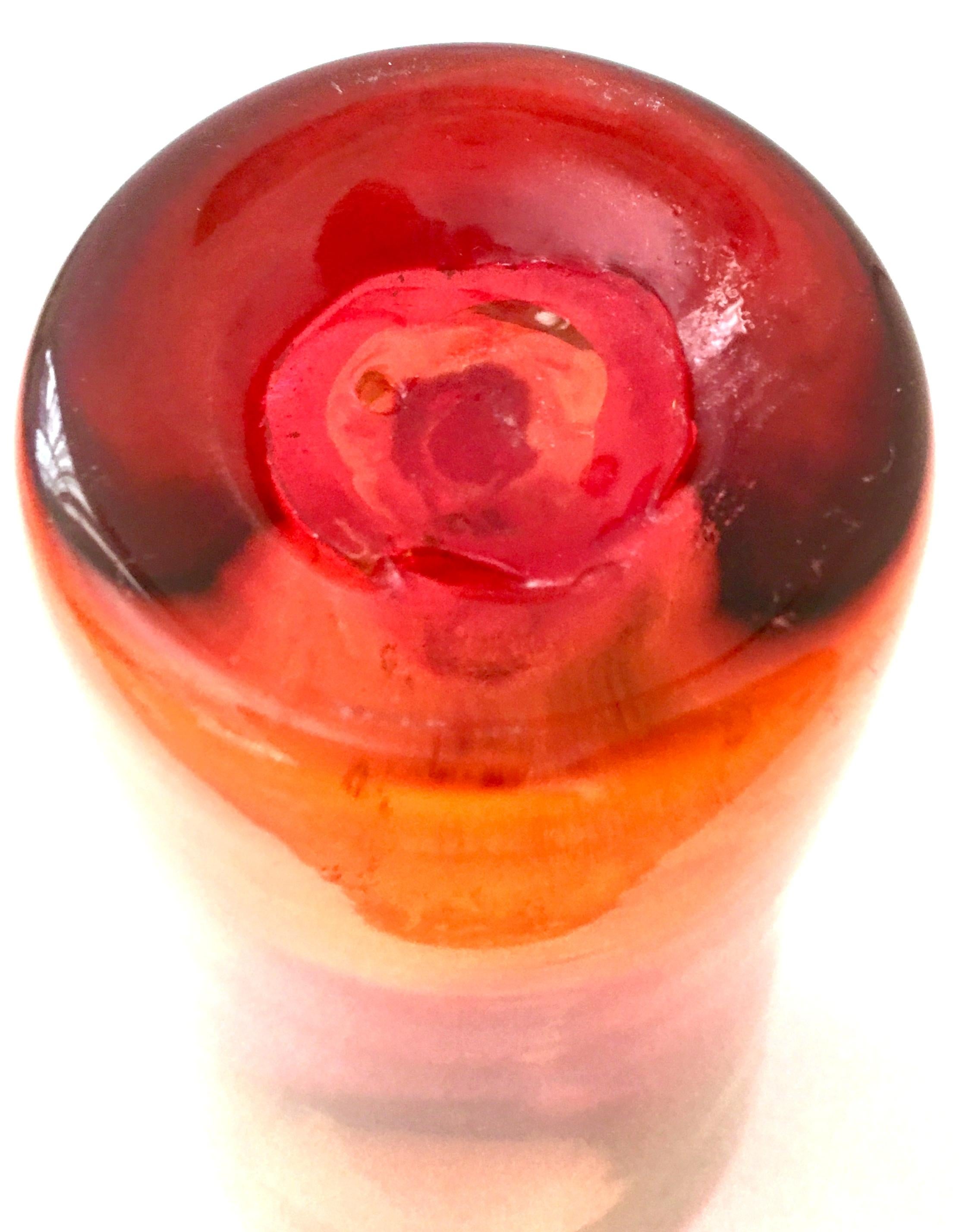 20th Century Blenko Glass Tangerine Vase For Sale 2