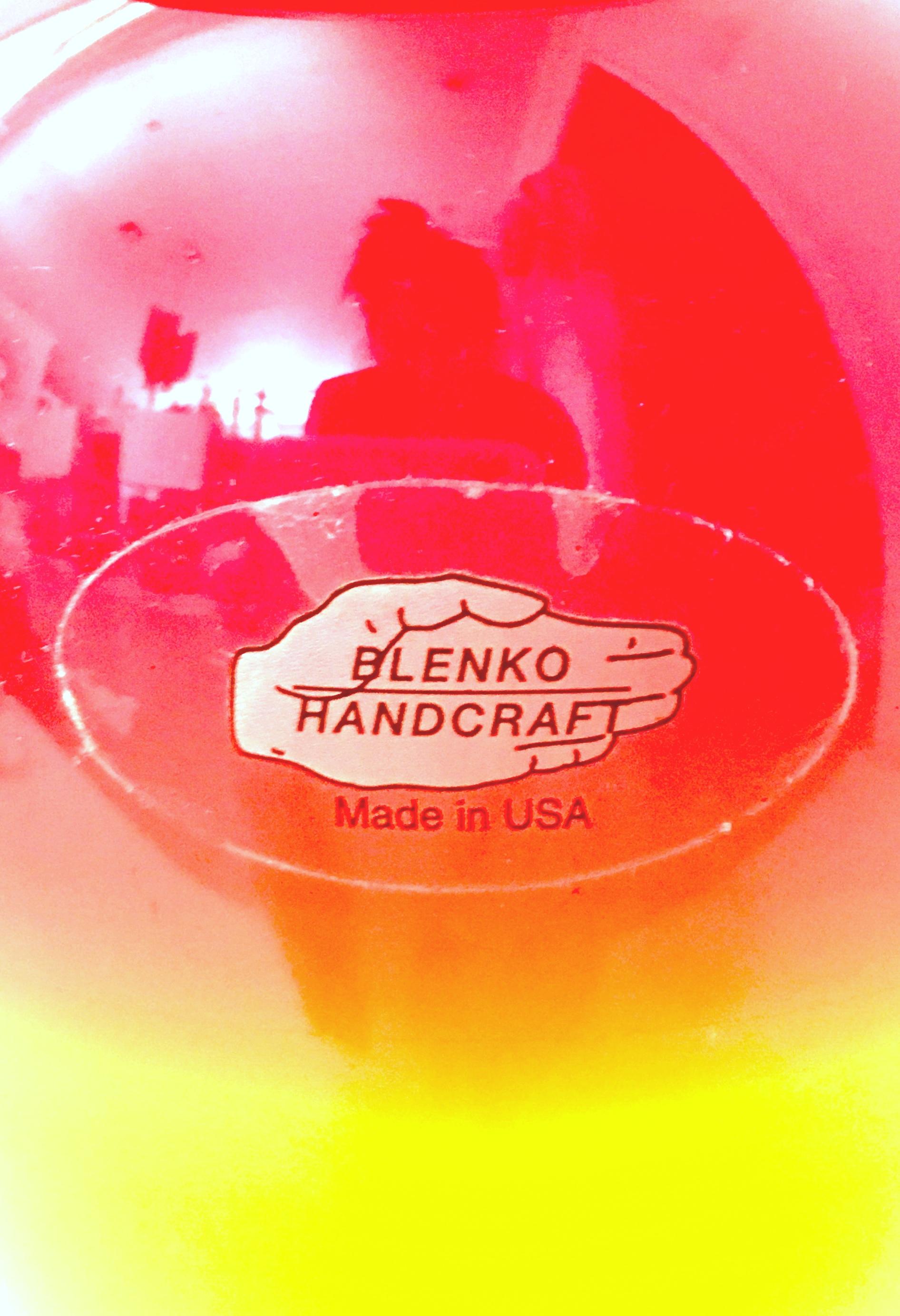 American 20th Century Blenko Glass Tangerine Vase For Sale
