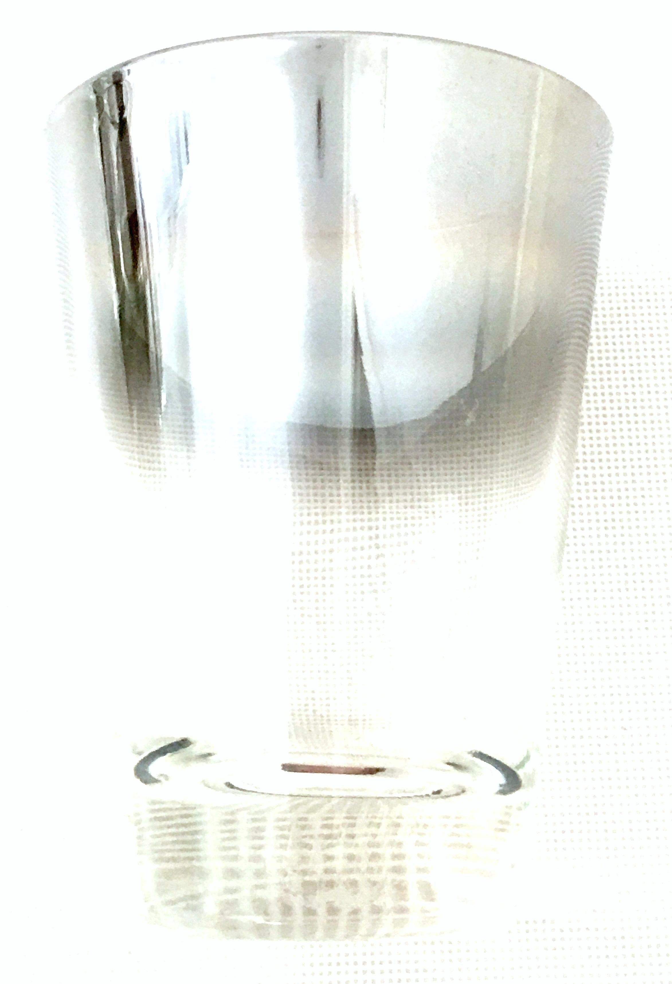 Vintage Blown Glass and Sterling Silver Drinks Set by Dorothy Thorpe, Set of 10 1