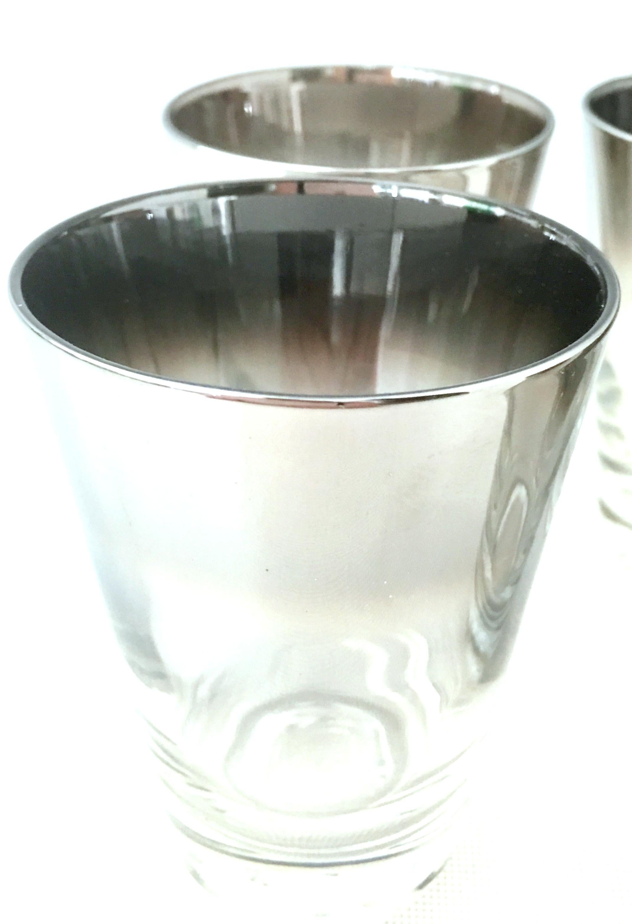 Vintage Blown Glass and Sterling Silver Drinks Set by Dorothy Thorpe, Set of 10 2