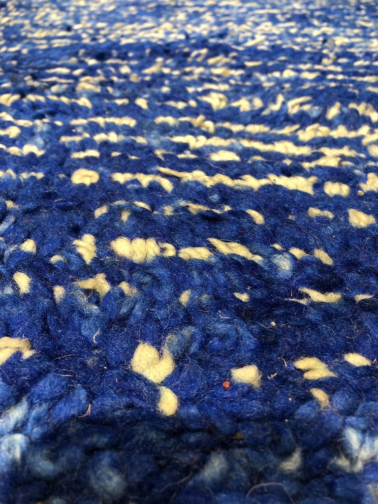 20th Century Blue and White Berber Rug, ca 1980 at 1stDibs