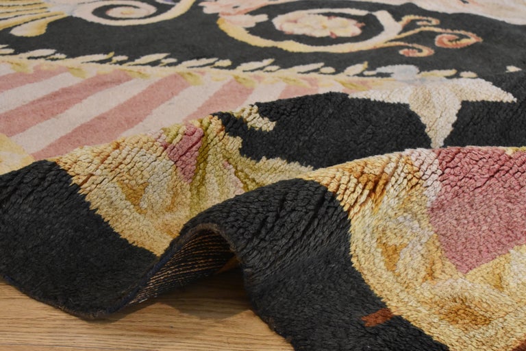20th Century Blue and White Floreal Swans Rug by Reginald Toms, circa ...