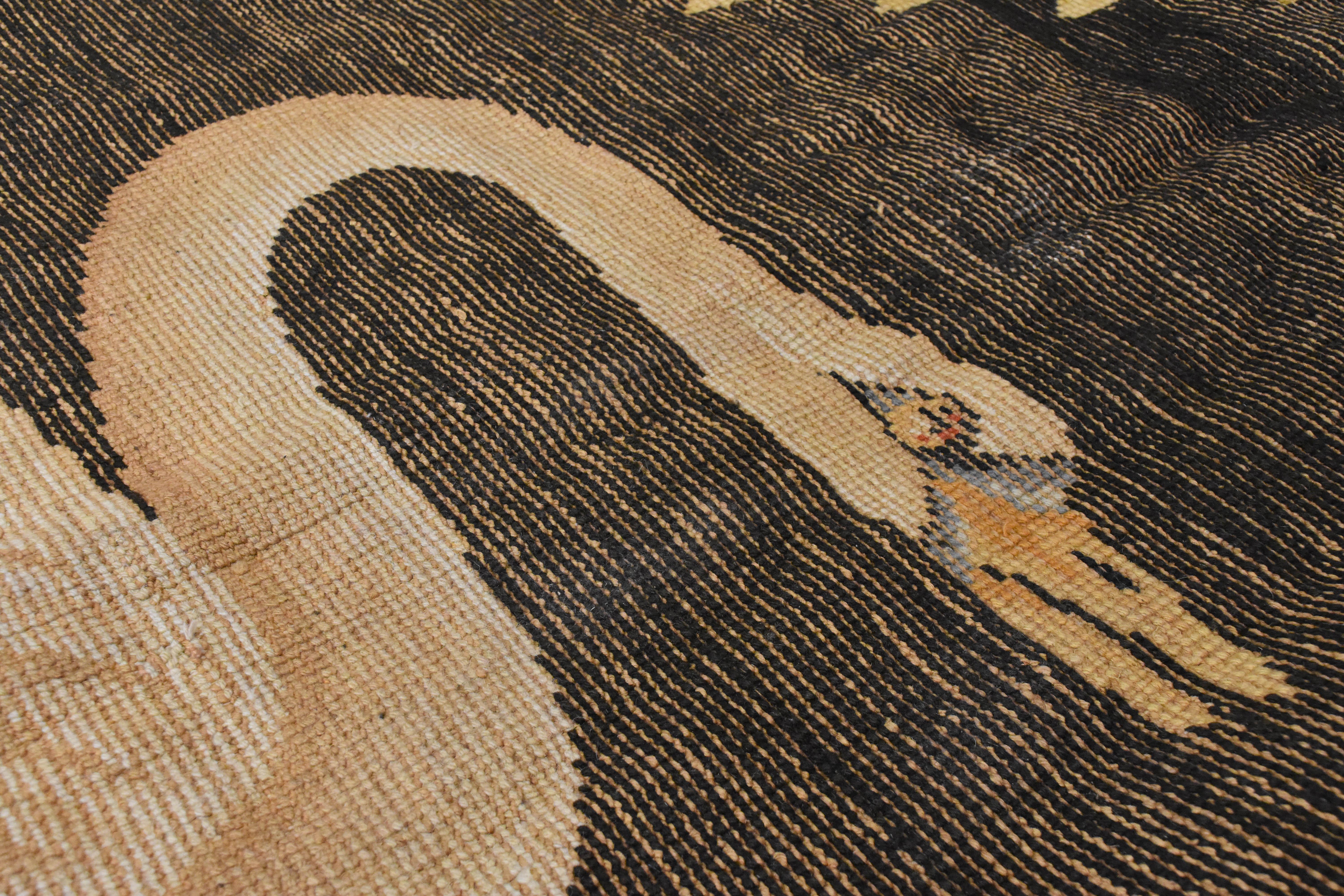 20ième siècle Tapis de cygnes flottants bleus et blancs du 20ème siècle par Reginald Toms, vers 1920 en vente