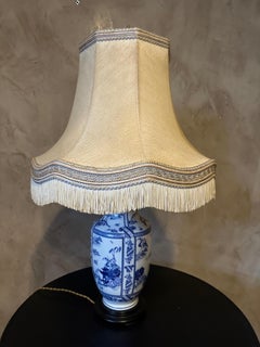 20th century Blue and White Porcelain Chinese Table Lamp, 1950s