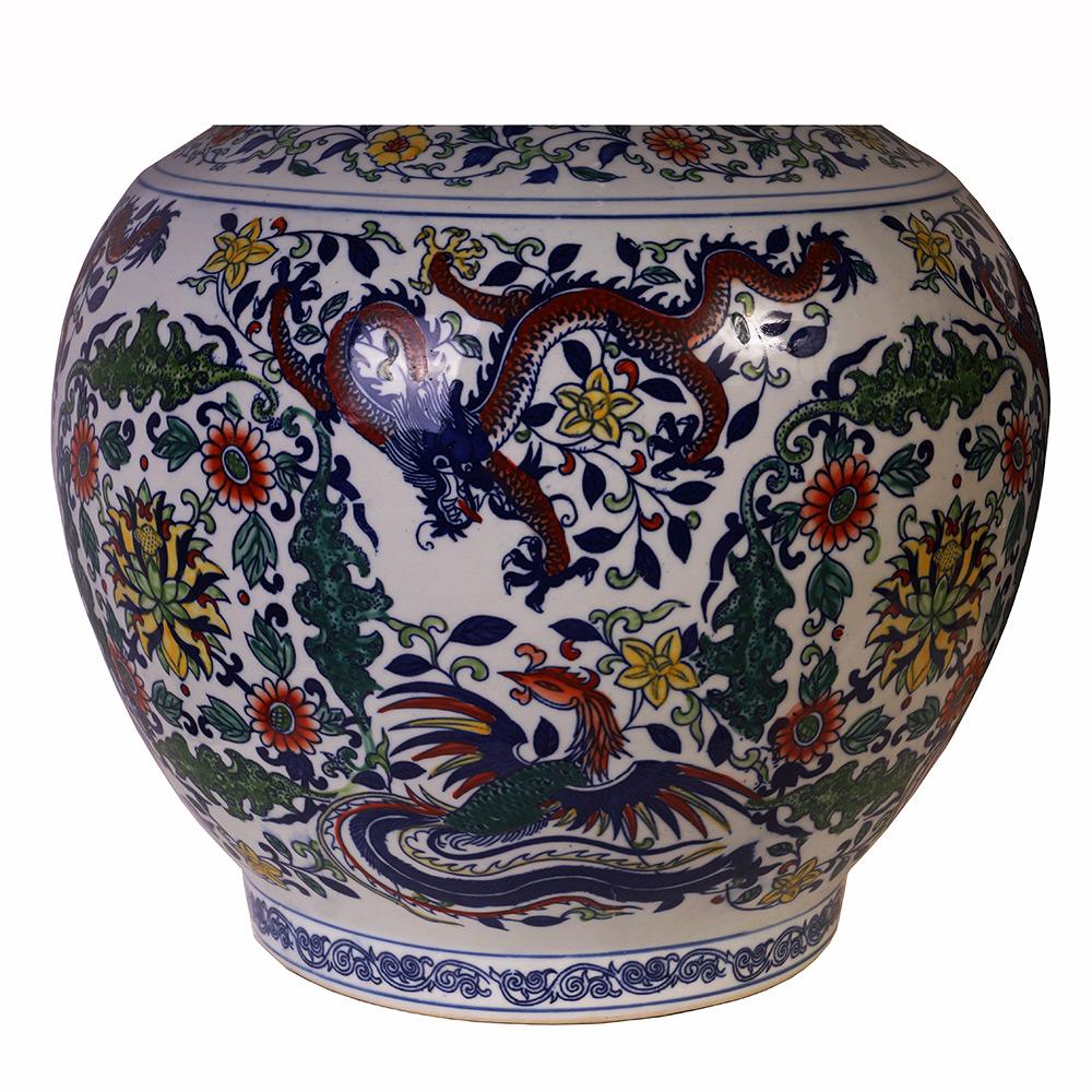 Peint Vases en porcelaine bleue du 20e siècle, Chine antique, famille rose en vente