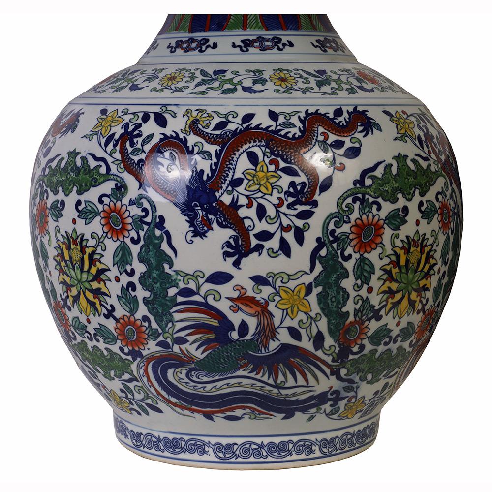20ième siècle Vases en porcelaine bleue du 20e siècle, Chine antique, famille rose en vente