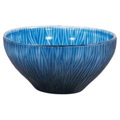 20th Century Blue Glass Centerpiece Bowl by Giampaolo Murano Italy
