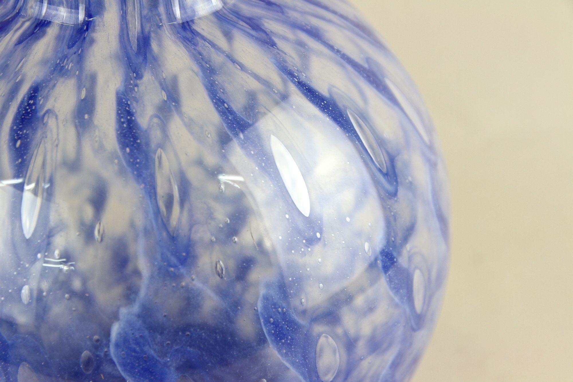 Vase Ball and Ball en verre Murano bleu du 20e siècle, Modernité du milieu du siècle, Italie vers 1970 en vente 4