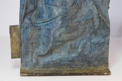 20th Century Blue Patina and Medal Bronze Sculpture by Tomek