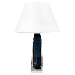 20th Century Blue Swedish Single Orrefors Glass Desk Light by Carl Fagerlund