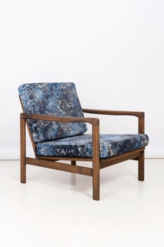 20th Century Blue Vintage Armchair, Zenon Baczyk, 1960s