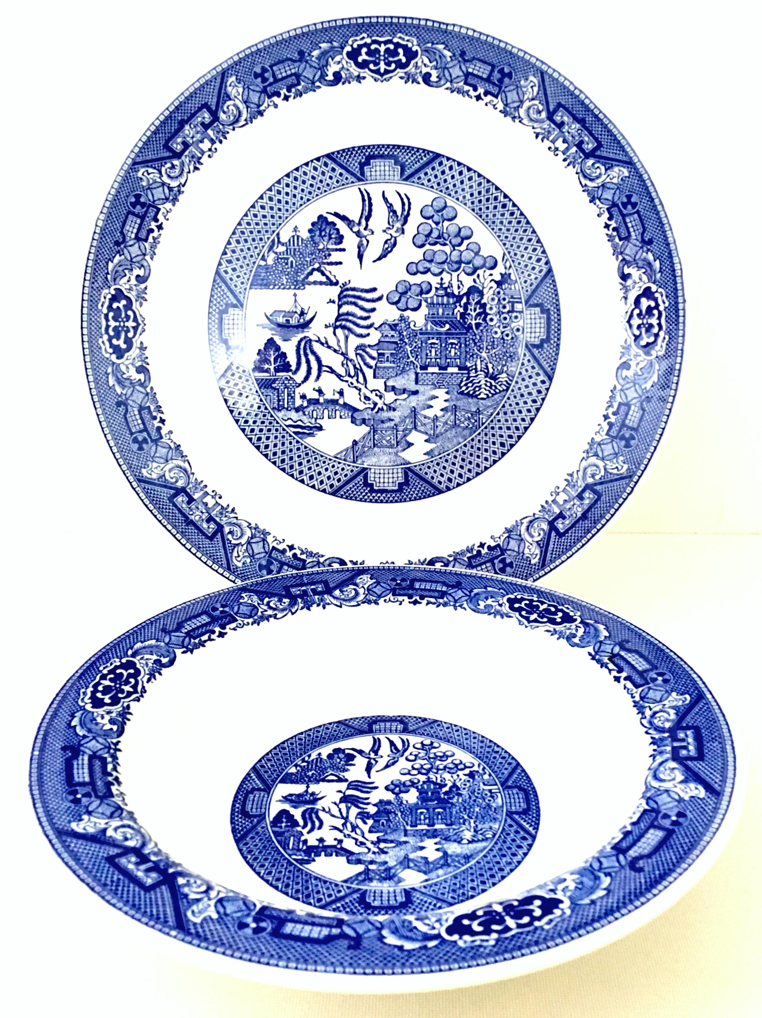 20th Century Blue Willow Serving Pieces Set Of 2 By Royal China