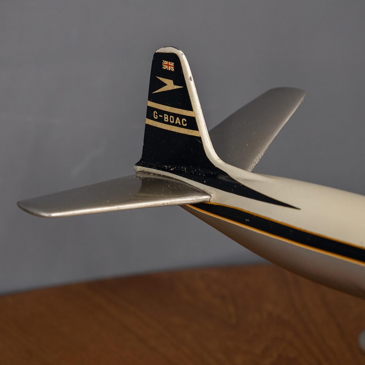 20th Century Boac Comet 4 Aluminium Airplane Model, c.1950 6