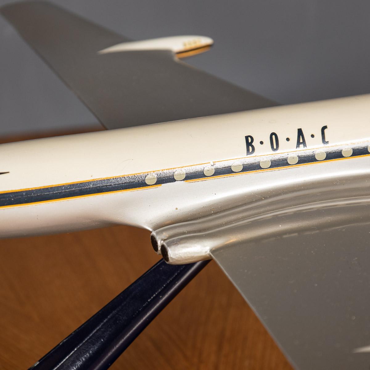 20th Century Boac Comet 4 Aluminium Airplane Model, c.1950 9