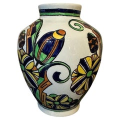 20th century Boch La Louviere Earthenware Vase, 1930s