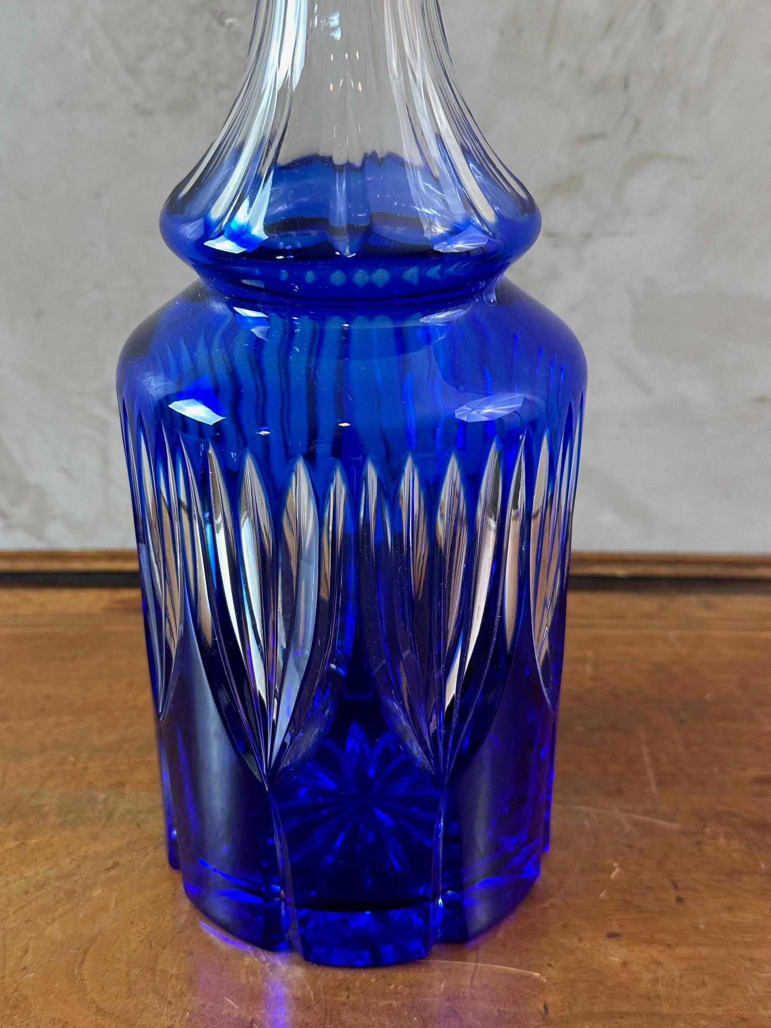 Polish 20th century Bohemia Crystal Whisky Decanter Carafe, 1950s