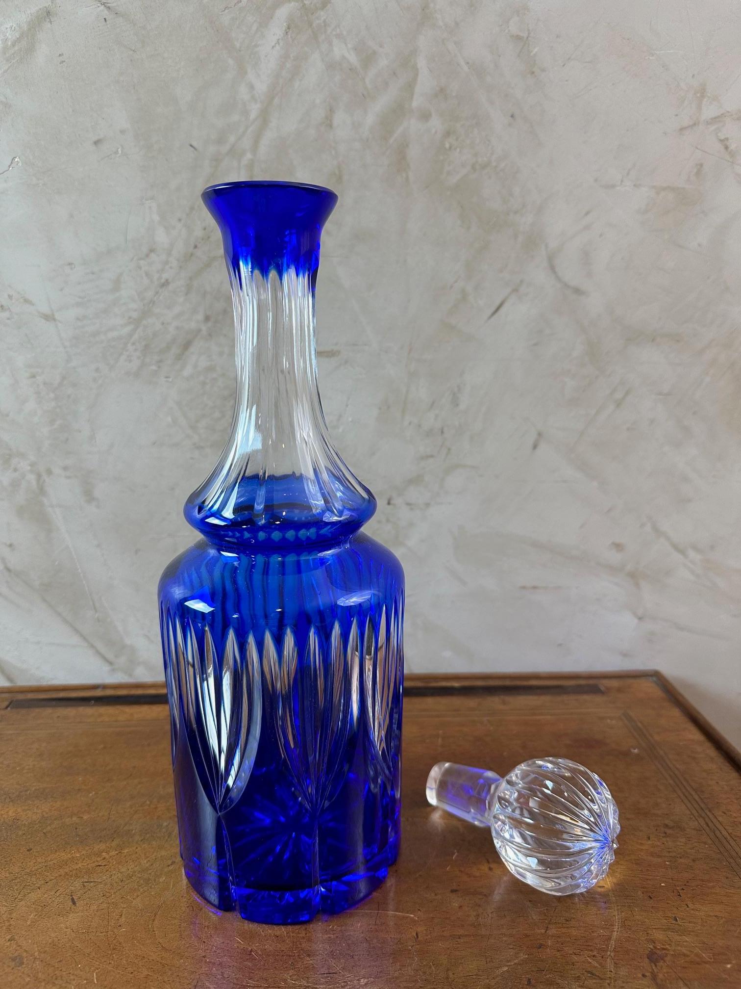 Mid-20th Century 20th century Bohemia Crystal Whisky Decanter Carafe, 1950s