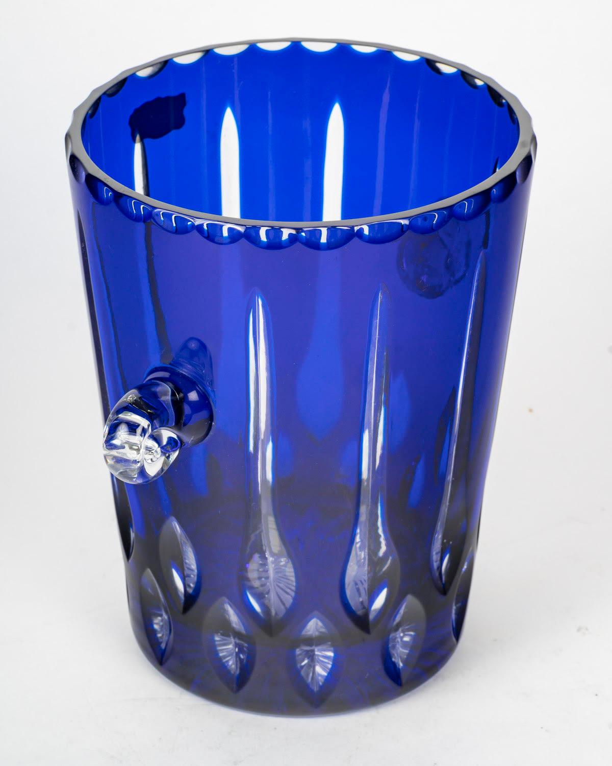 20th Century Bohemian Crystal Ice Bucket, Napoleon III Style. For Sale 1