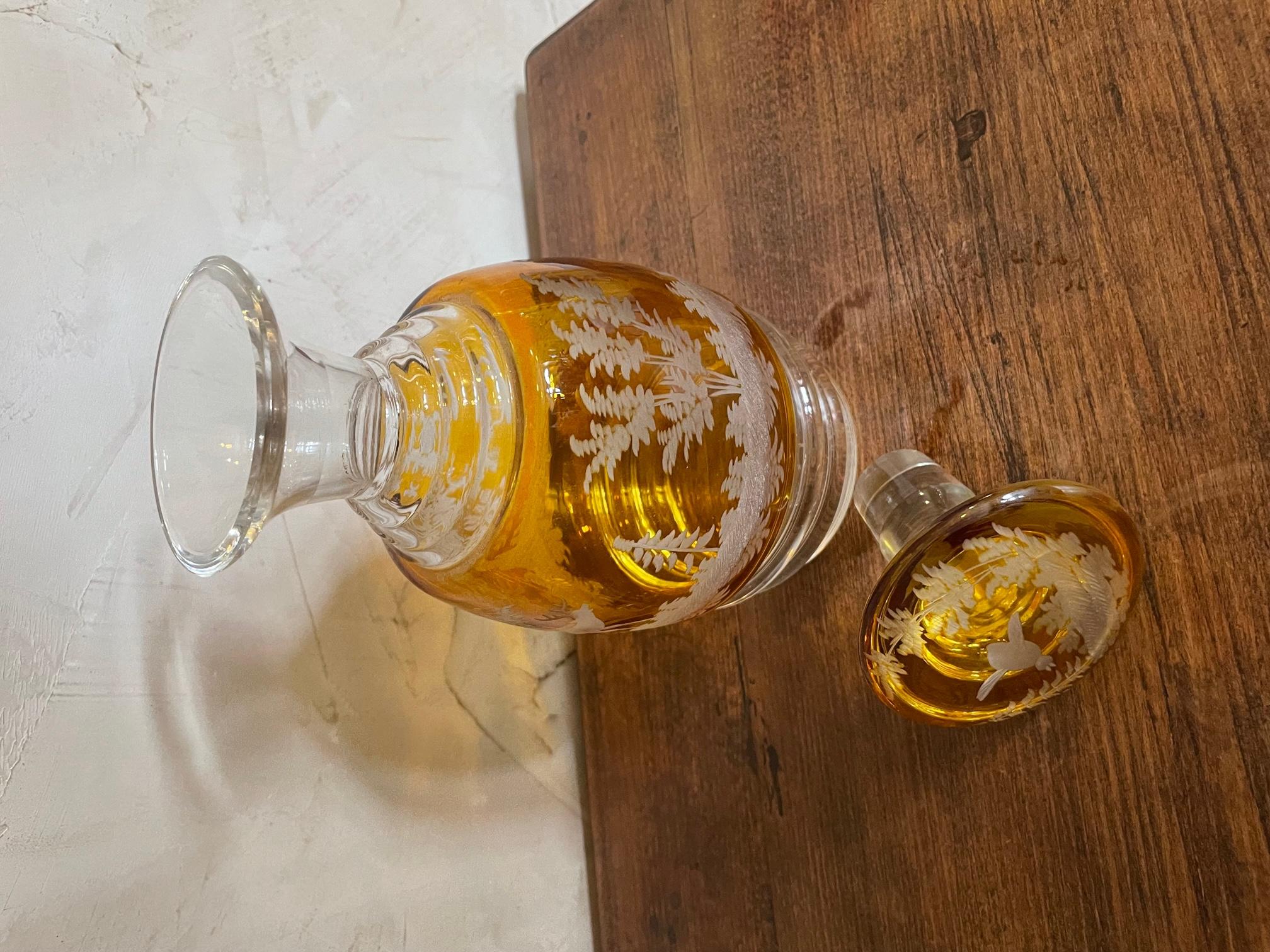 20th Century Bohemian Crystal Liquor Service For Sale 5