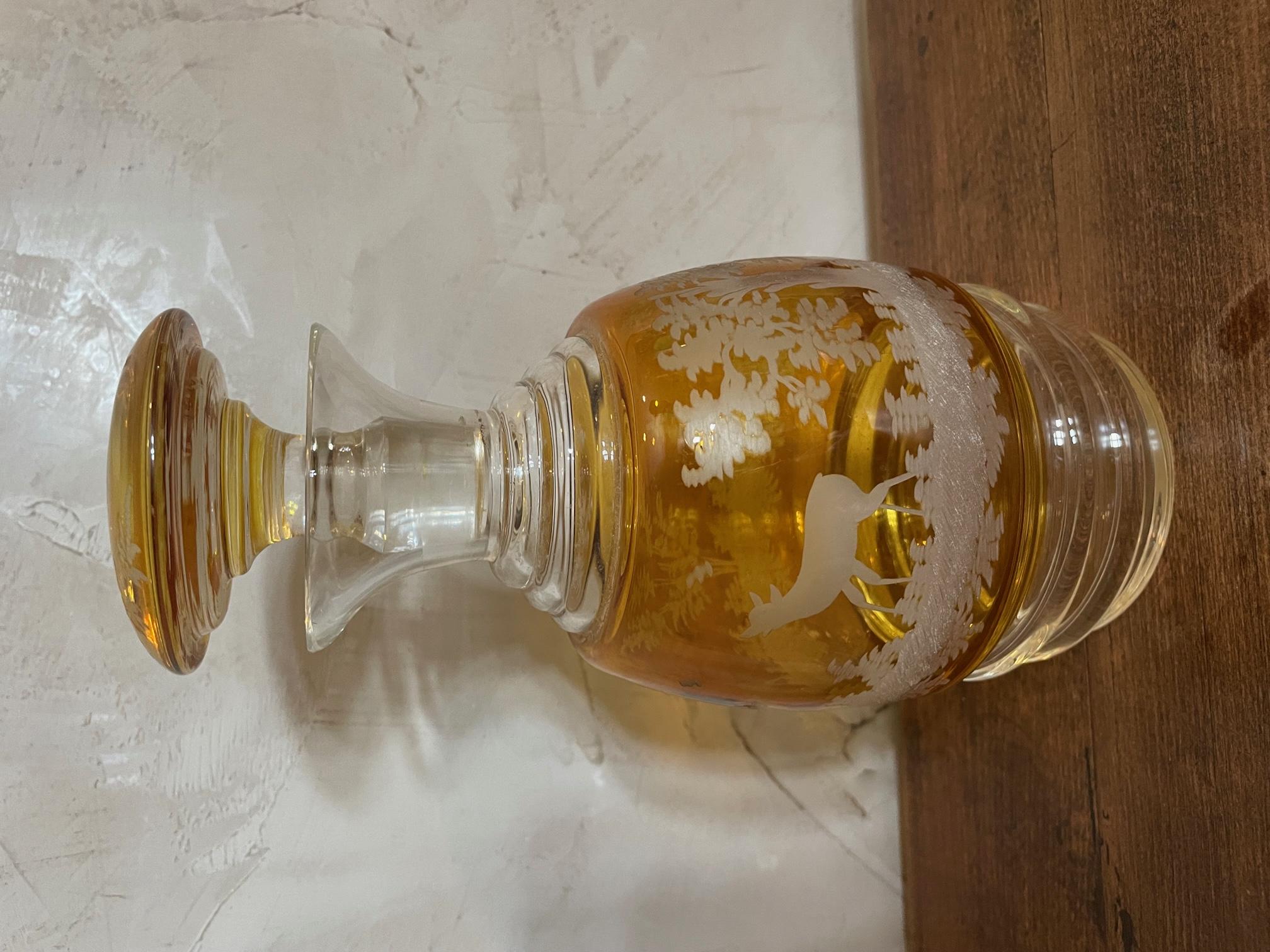 Cristal Service à liqueur en cristal de Bohème du 20e siècle  en vente