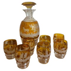 Bohemian Crystal Liquor Service aus Kristall des 20. Jahrhunderts