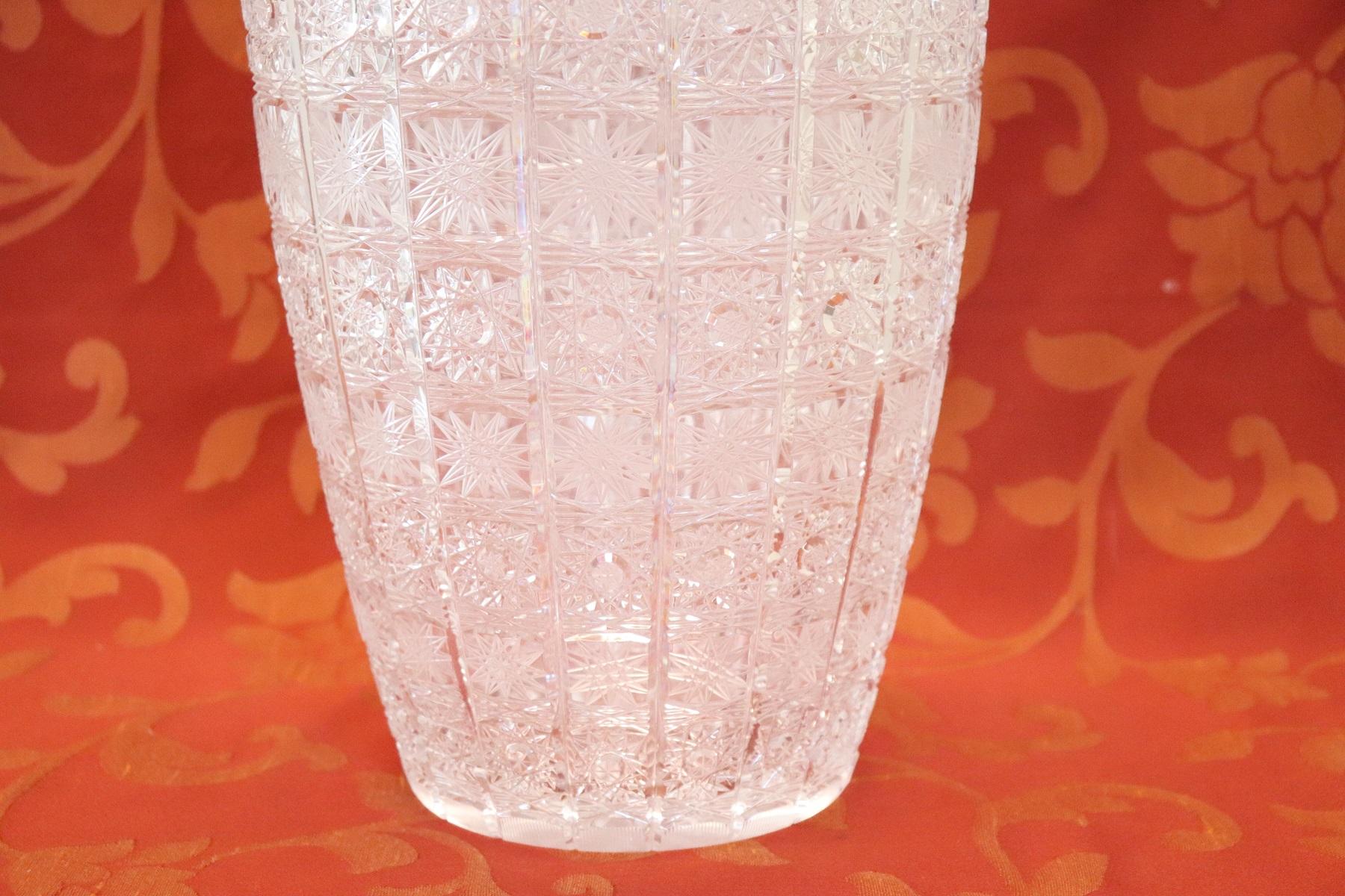 cut crystal vase