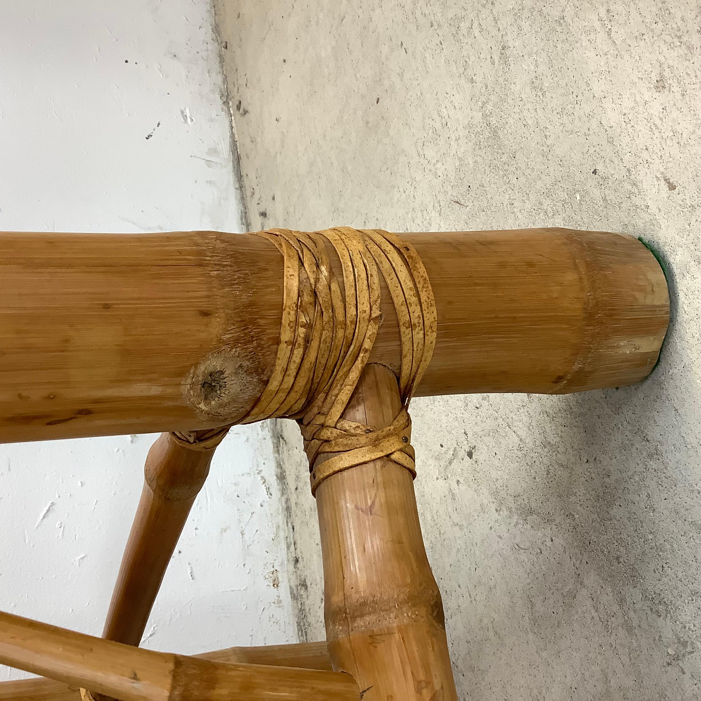 20. Jahrhundert Boho Modern Bambus Highback Beistellstühle im Angebot 8