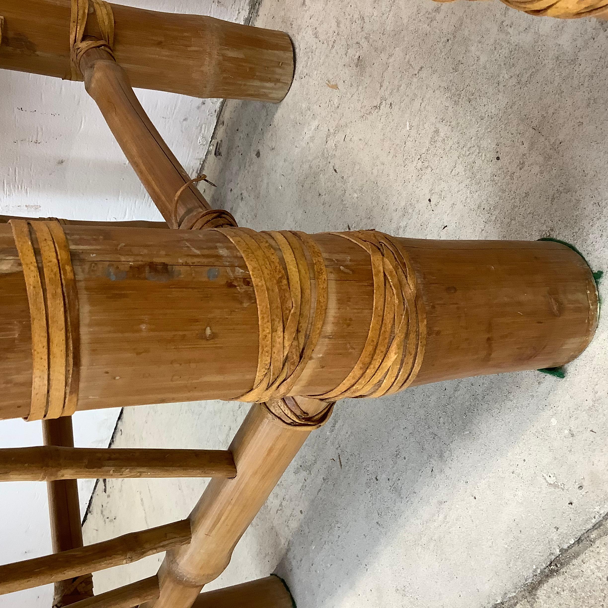 20. Jahrhundert Boho Modern Bambus Highback Beistellstühle im Angebot 9