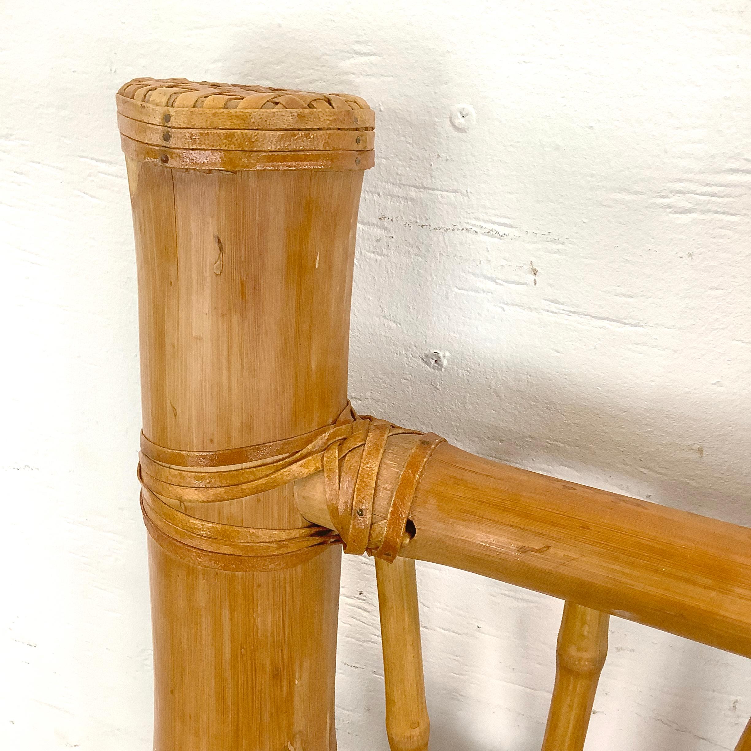 20. Jahrhundert Boho Modern Bambus Highback Beistellstühle im Angebot 12