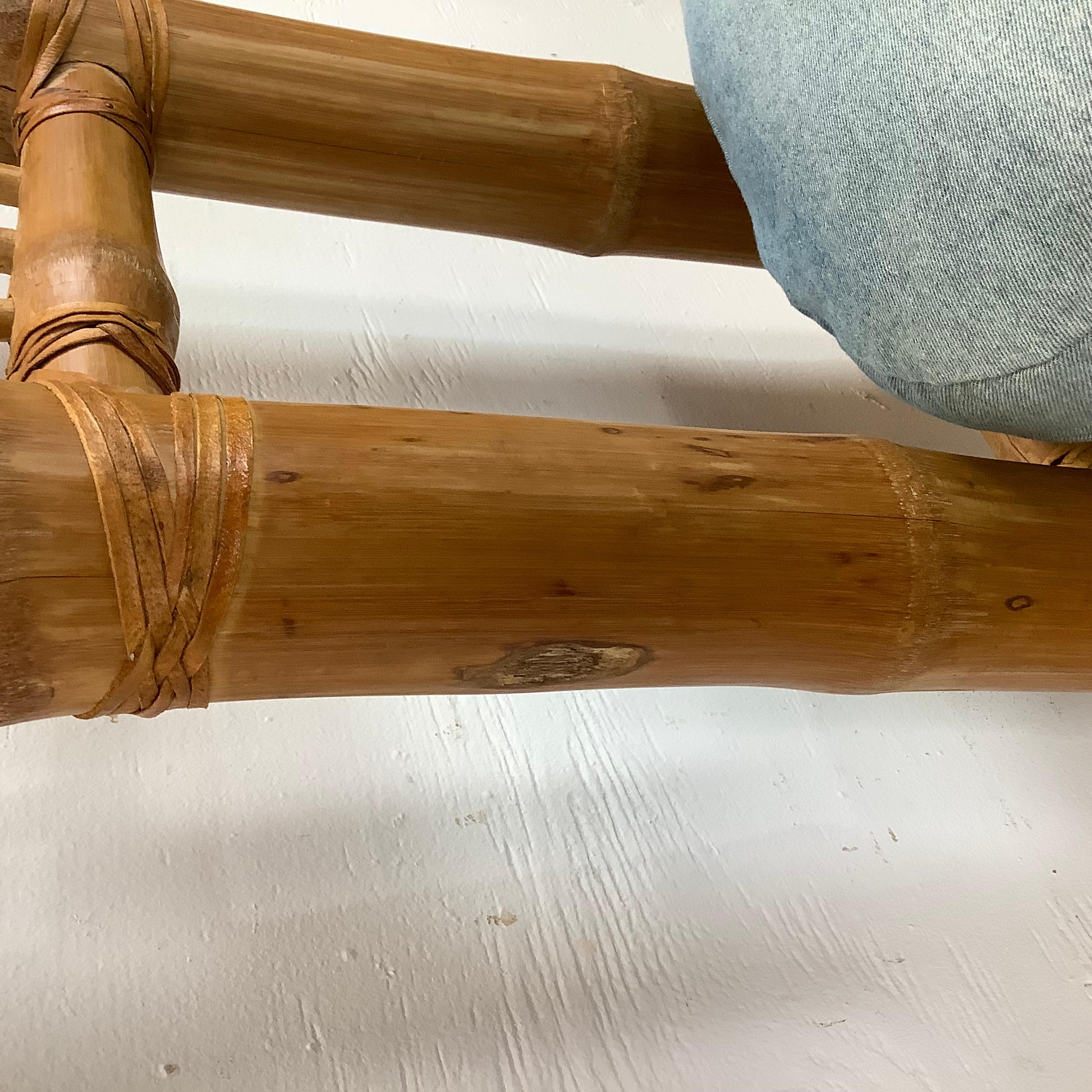 20. Jahrhundert Boho Modern Bambus Highback Beistellstühle im Angebot 13