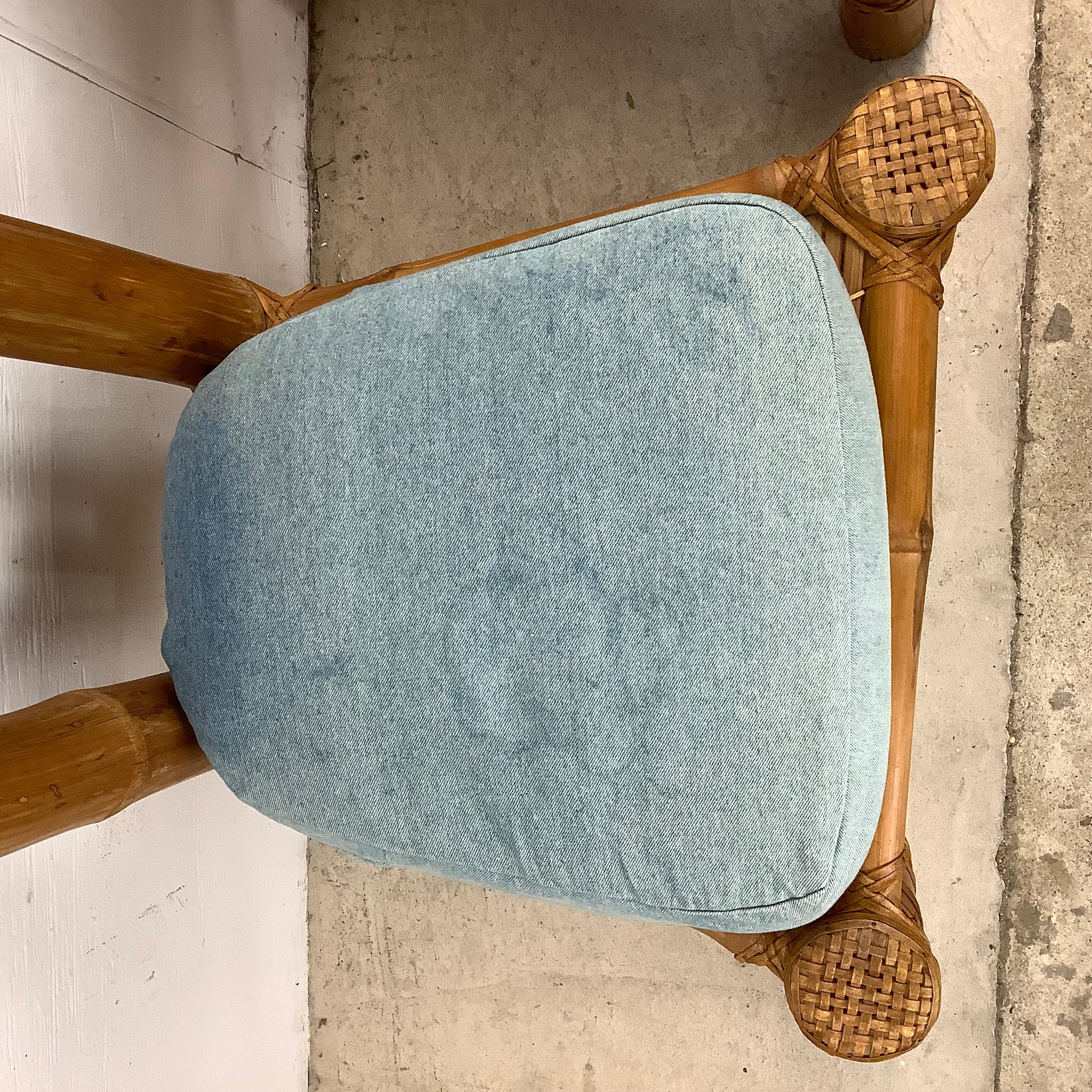 20. Jahrhundert Boho Modern Bambus Highback Beistellstühle im Angebot 14