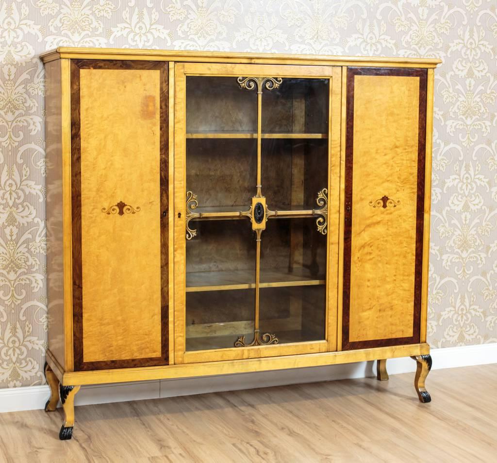 20th Century Bookcase in Birchen Veneer (20. Jahrhundert)