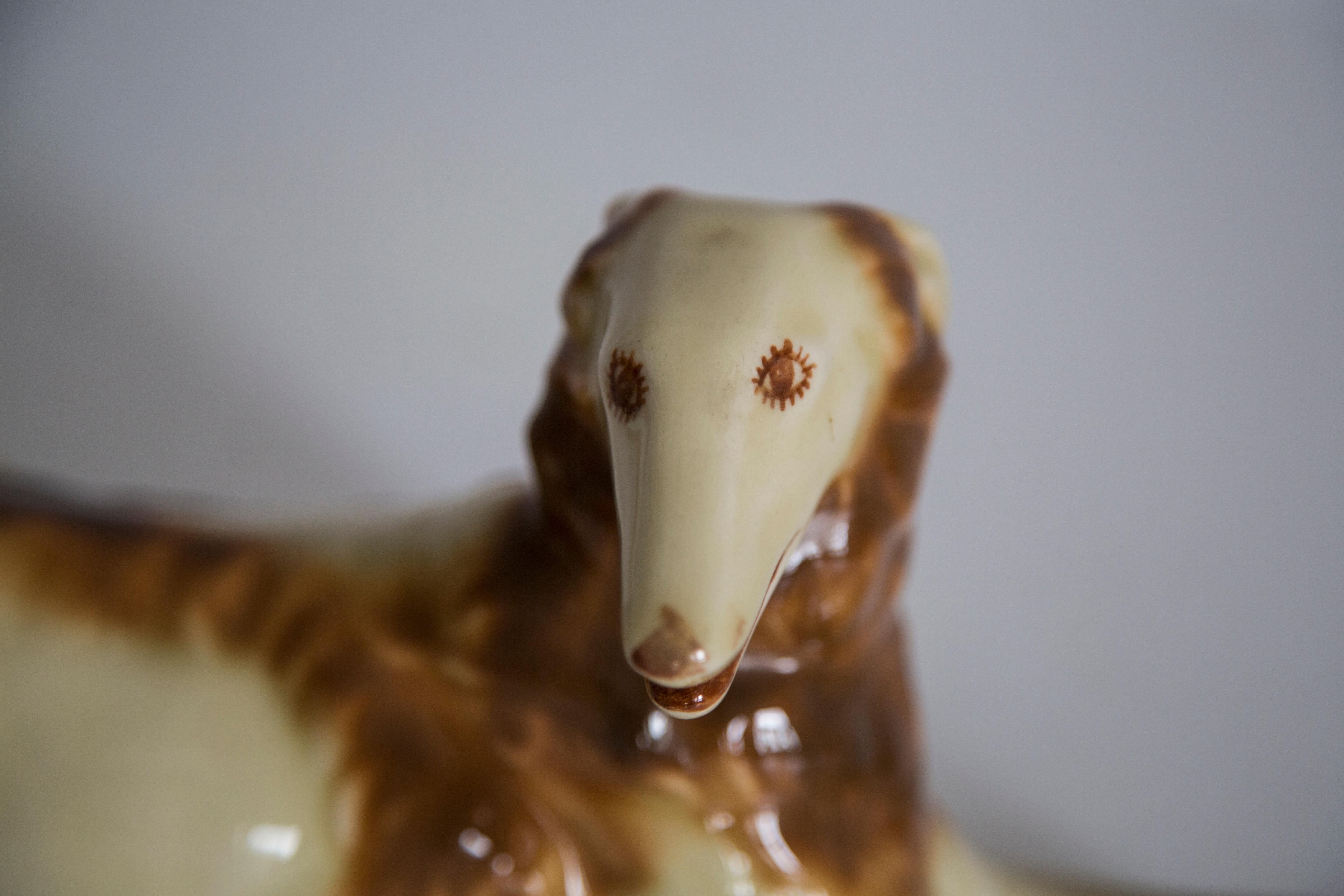 Escultura de perro borzoi del siglo XX, Polonia, años 60 en venta 3