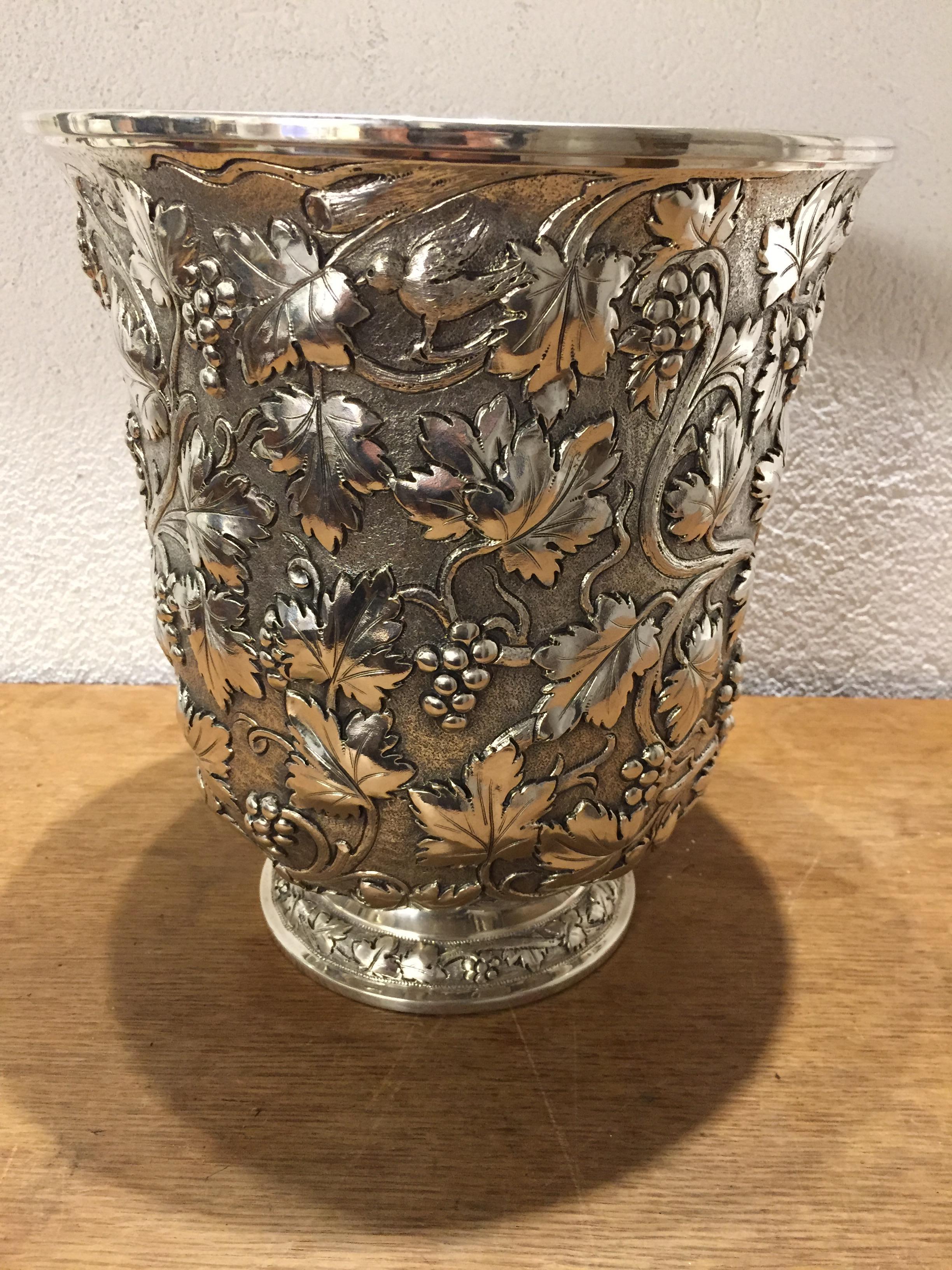 20th Century Bottle Holder in Silver In Excellent Condition In Palermo, IT