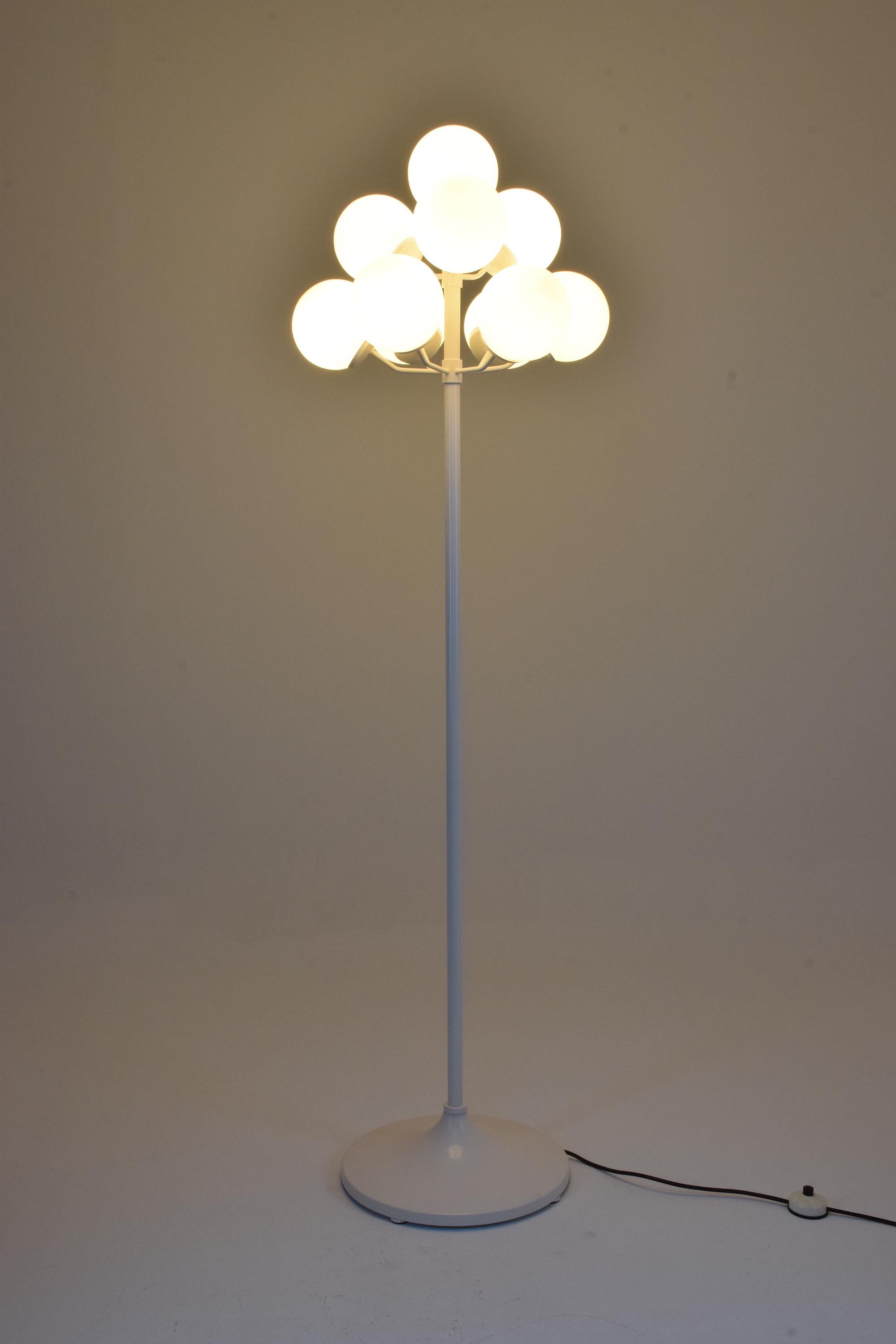 Space Age 20th Century Boule Floor Lamp Max Bill Style, 1970s For Sale