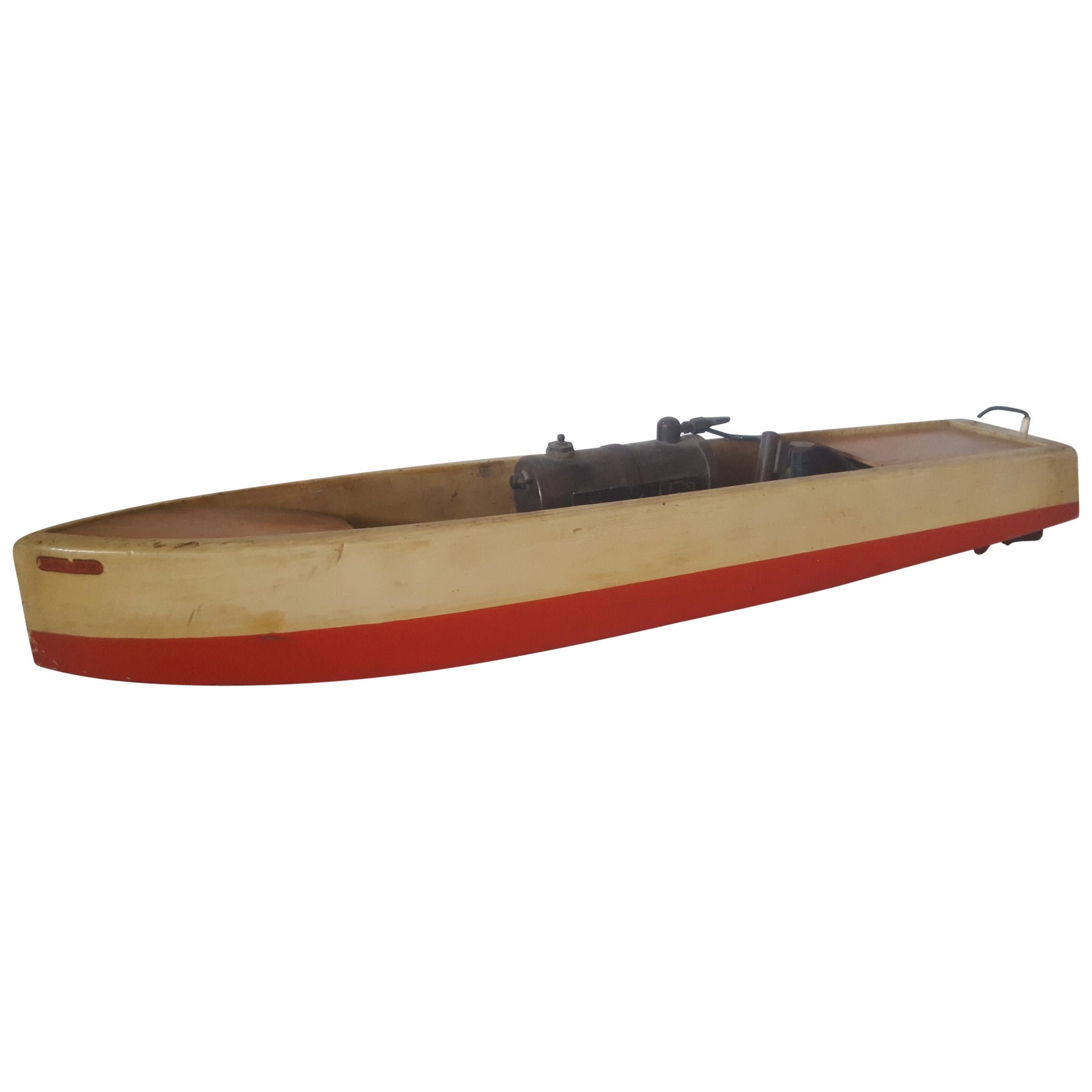 20th Century, Bowman "Snipe" Cruiser, Steam Powered Model Boat, Made in England