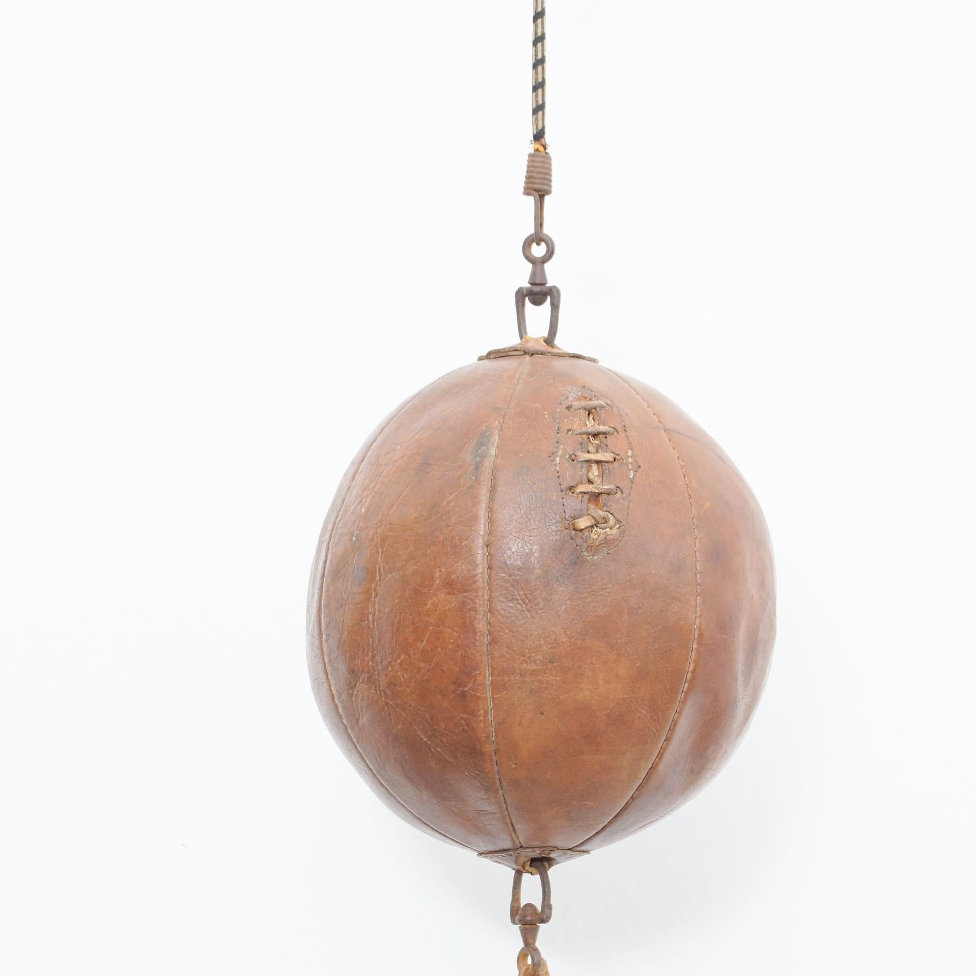 French 20th Century Boxing Ball in Leather  For Sale