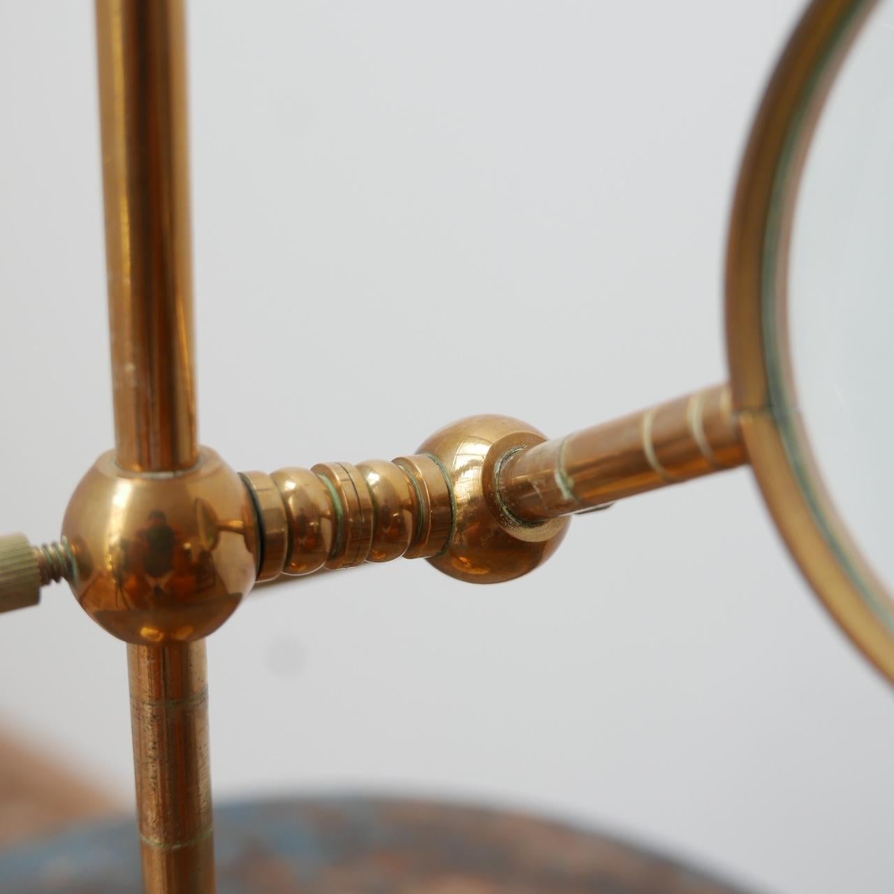 20th Century Brass Adjustable Magnifying Glass Lens 2