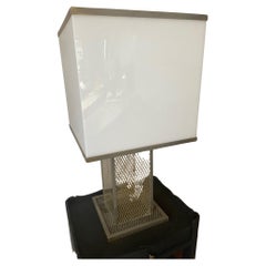 20th Century Brass and Plexiglass Squared Table Lamp, 1960s