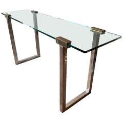20th Century Brass and Polished Metal Peter Ghyczy Wall Console