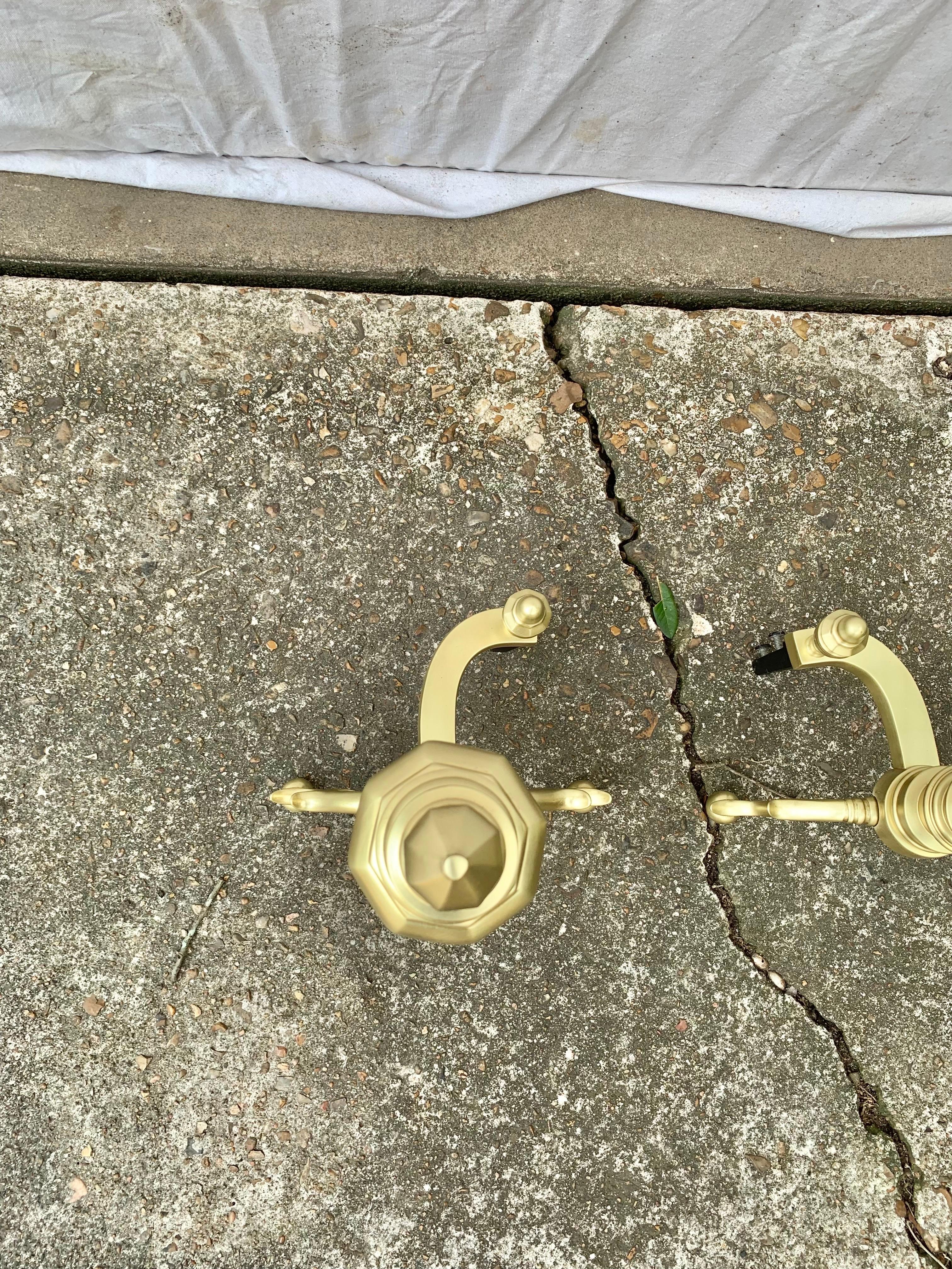20th Century Brass Beehive Style Andirons - a Pair For Sale 1