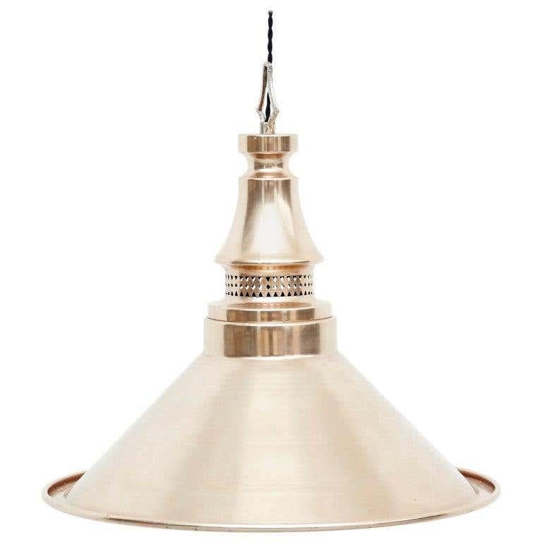 20th Century Brass Ceiling Lamp For Sale 8