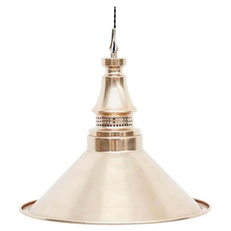 20th Century Brass Ceiling Lamp For Sale 9