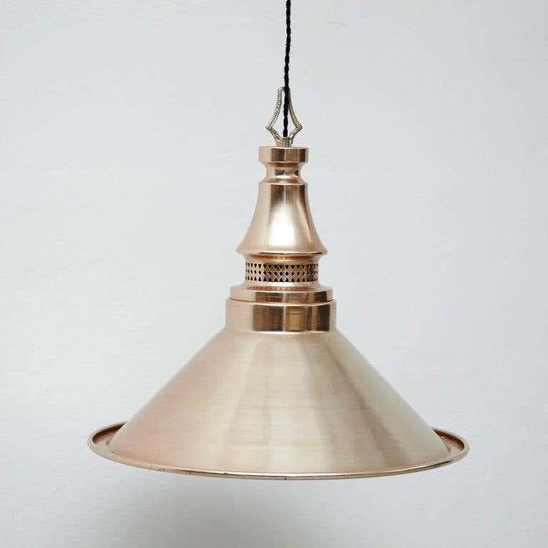 Mid-Century Modern 20th Century Brass Ceiling Lamp For Sale