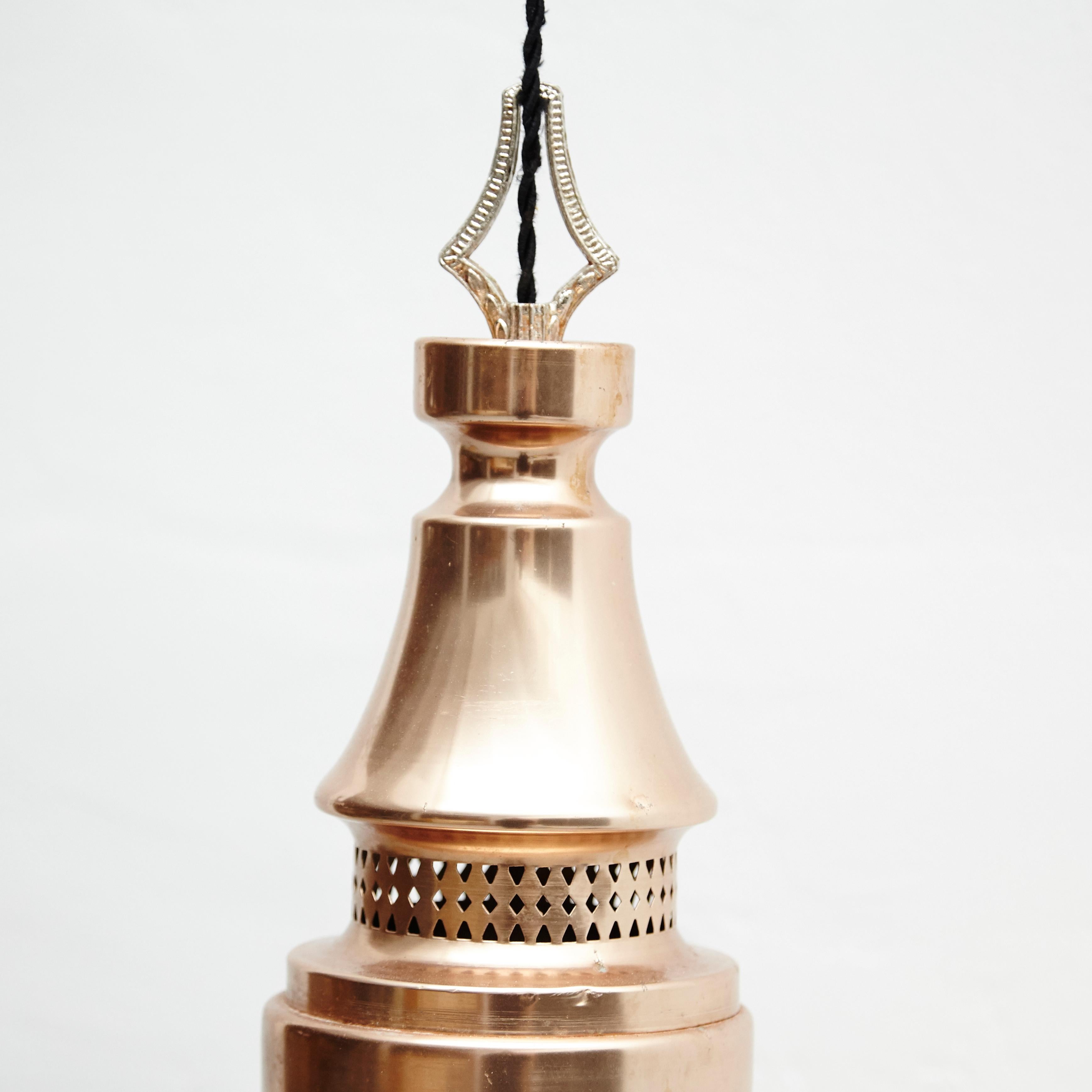 20th Century Brass Ceiling Lamp 3