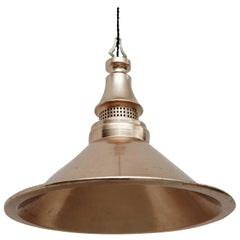 Lampada da soffitto in ottone del XX secolo