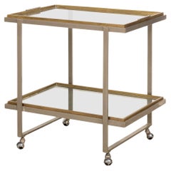 20th Century Brass & Chrome Drinks Trolley By Belgo Chrom, Belgium c.1980
