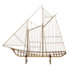 20th Century Brass Galleon Ship by Curtis Freiler & Jerry Fels, 1970s